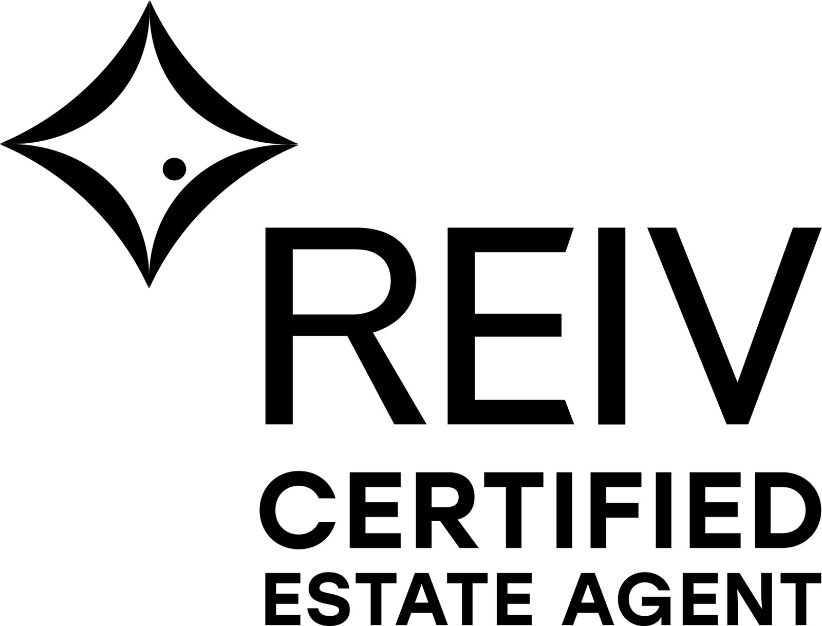 REIV Certified Estate Agent—Mono Black RGB